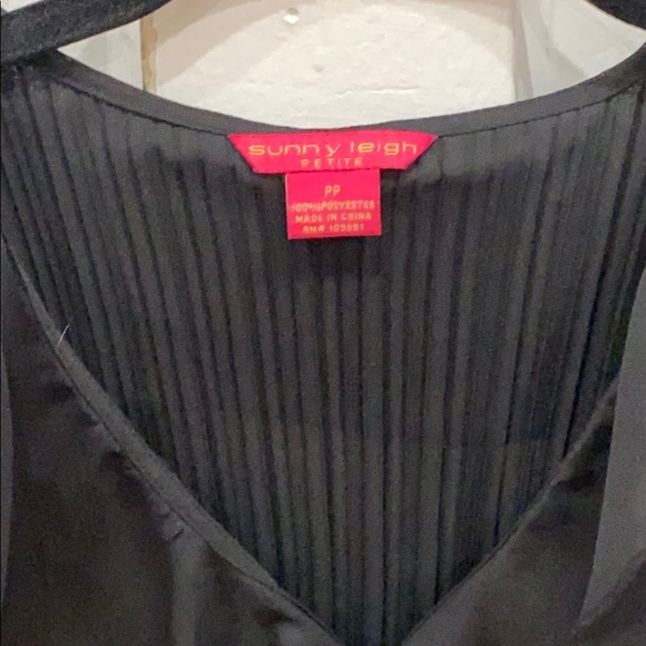 Sheer Ruffle Black Top - Picture 4 of 5